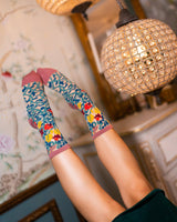 Tapestry Vines Sheer Crew Sock