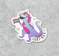 LGBT Rex Dinosaur vinyl sticker