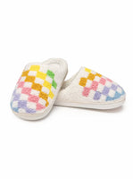 Kid’s Rainbow Checkered Slippers