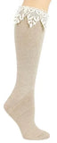 Lace Trim Knee High Socks