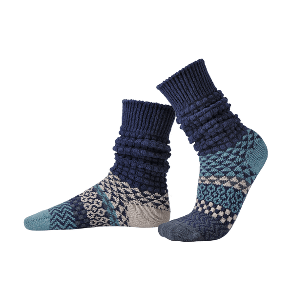 Cerulean Slouch Crew Socks