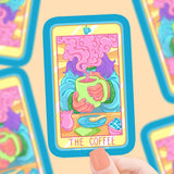 The Coffee Tarot Card Vinyl Sticker Coffee Shop