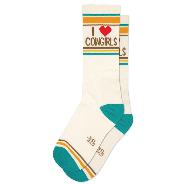 I ❤️ Cowgirls Unisex Gym Crew Socks