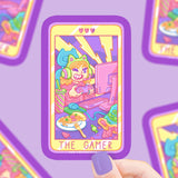 The Gamer Tarot Card Vinyl Sticker Computer Gamer