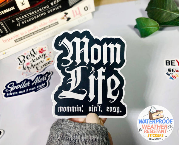 Mom Life Sticker for Mother's Day, Waterproof Vinyl Decal