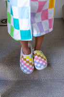 Rainbow Checkered Slippers