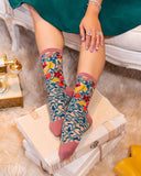 Tapestry Vines Sheer Crew Sock