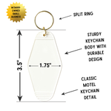 Keys to the Commune Motel Style Keychain