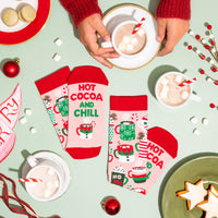 Hot Cocoa and Chill Christmas Socks