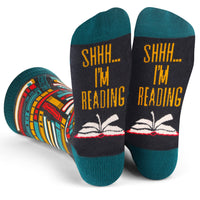 Shhh I'm Reading Socks