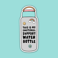 This is My Emotional Support Water Bottle Sticker