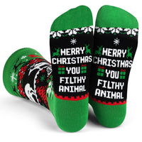 Merry Xmas You Filthy Animal Socks