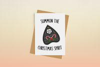 Summon the Christmas Spirit Witchy Planchette Greeting Card