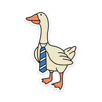 Serious Goose Sticker