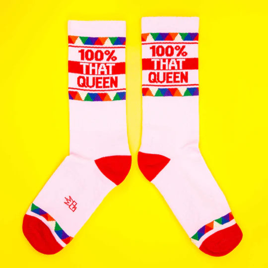 100% That Queen Unisex Gym Crew Socks