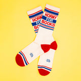 Horny For Books Unisex Gym Crew Socks