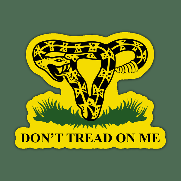 Don't Tread on Me Uterus Sticker