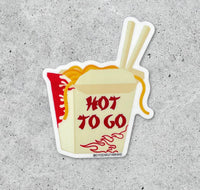 Hot To Go Takeout Vinyl Sticker