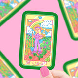 The Gardener Tarot Card Vinyl Sticker Farmer Decal