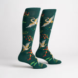 Flying Cranes  Knee High Sock