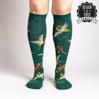 Flying Cranes  Knee High Sock