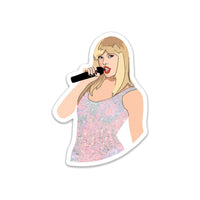 Taylor Swift Pink Outfit Sparkle Sticker