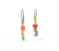 Queer Heart Drop Earrings