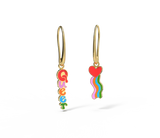 Queer Heart Drop Earrings