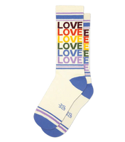 Love Vintage Rainbow Unisex Gym Crew Sock