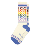 Love Vintage Rainbow Unisex Gym Crew Sock