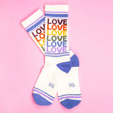 Love Vintage Rainbow Unisex Gym Crew Sock