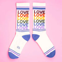 Love Vintage Rainbow Unisex Gym Crew Sock