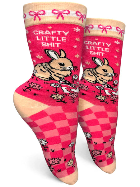 Crafty Little Shit Crew Socks