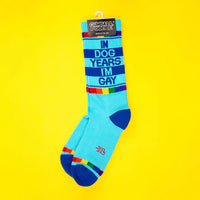 In Dog Years I'm Gay Unisex Gym Crew Socks