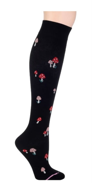 Mushroom Knee High Compression Socks