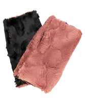 Reversible Short Cuddly Faux Fur Fingerless Gloves