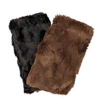 Reversible Short Cuddly Faux Fur Fingerless Gloves