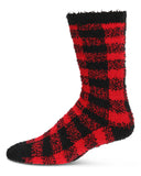 Buffalo Plaid Marshmallow Fuzzy Warm Cozy Men’s Crew