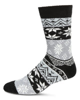 Snowflake Fairisle Marshmallow Super Soft Cozy Men’s Crew