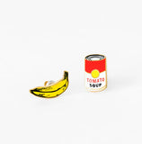 Pop Art Soup and Banana Earrings