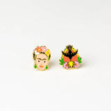 Frida Kahlo and Milagro Earrings