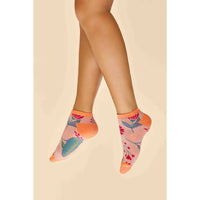 Watercolour Flowers Bamboo Ankle Sock