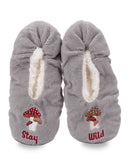 Stay Wild Mushrooms Sherpa Lined Slippers