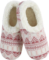 Fairisle Cozy Sherpa Fleece Non Skid Slipper Socks