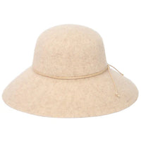 Park Lane Wool Blend Floppy Hat With Leather Cording Trim