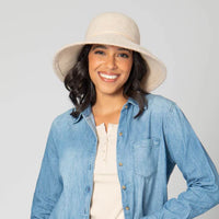 Park Lane Wool Blend Floppy Hat With Leather Cording Trim