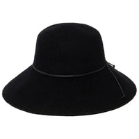 Park Lane Wool Blend Floppy Hat With Leather Cording Trim