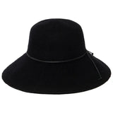 Park Lane Wool Blend Floppy Hat With Leather Cording Trim