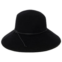 Park Lane Wool Blend Floppy Hat With Leather Cording Trim