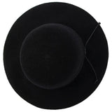 Park Lane Wool Blend Floppy Hat With Leather Cording Trim